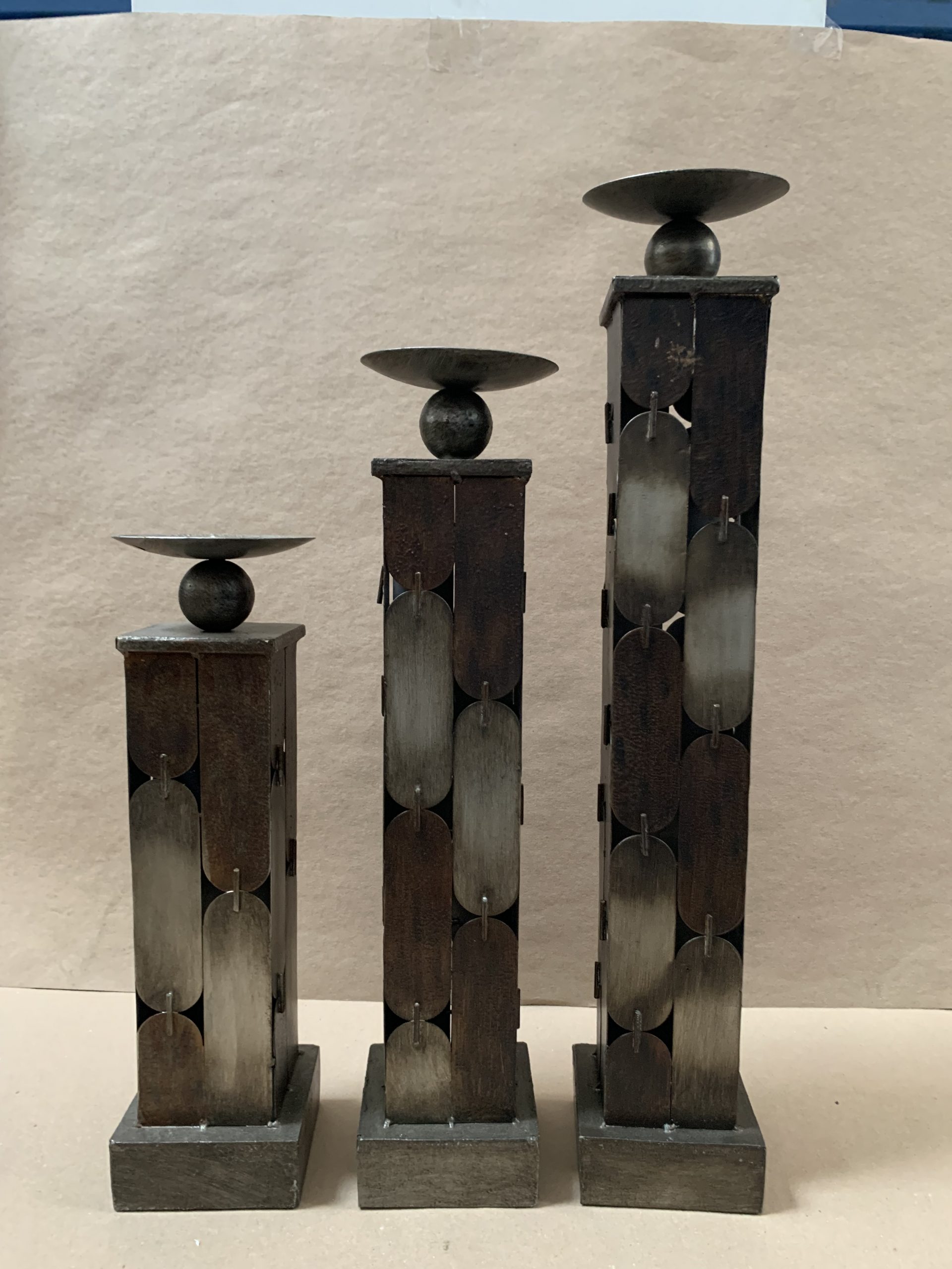 Metal Candle Holder Set of 3. to Globedecor International